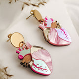 Anatomical Heart Earrings - pink