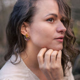 Circle Studs - Abalon Shell