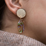 Golden Abalon Earrings