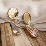 Golden Abalon Earrings