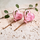 Heart Balloon Studs - Pink