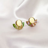 Minimalist Studs - Abalon Shell