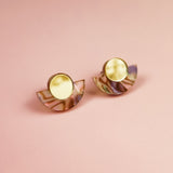 Minimalist Studs - Abalon Shell