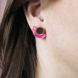 Minimalist Studs - Holographic Pink