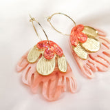Organic Floral Hoops - Coral