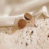 Triangle Earrings - Sandstone