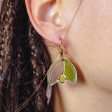 Tulip Huggie Earrings - Green