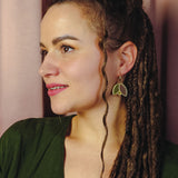 Tulip Huggie Earrings - Green